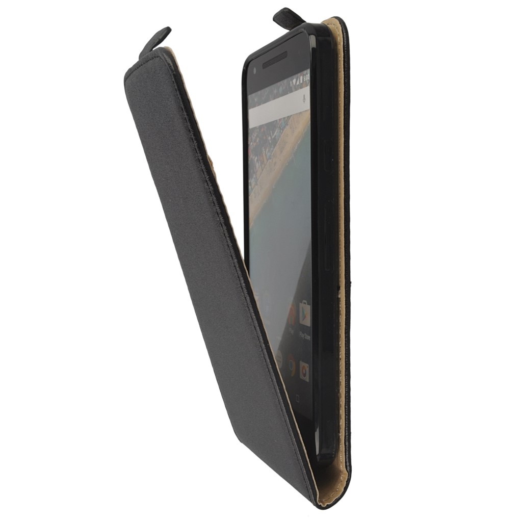 Pokrowiec z klapk na magnes Prestige Slim Flexi czarny LG Nexus 5X / 6
