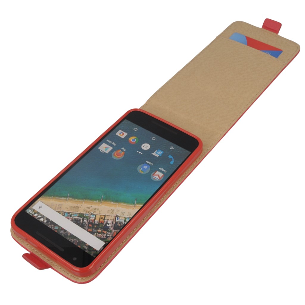 Pokrowiec z klapk na magnes Prestige Slim Flexi czerwony LG Nexus 5X / 8
