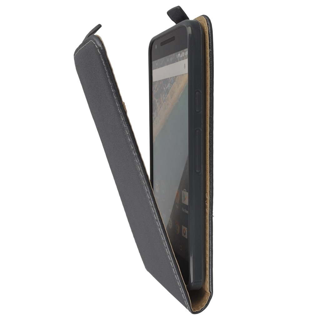 Pokrowiec z klapk na magnes Prestige Slim Flexi grafitowy LG Nexus 5X / 6