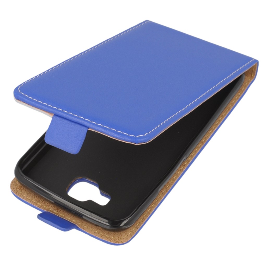Pokrowiec z klapk na magnes Prestige Slim Flexi niebieski LG K4