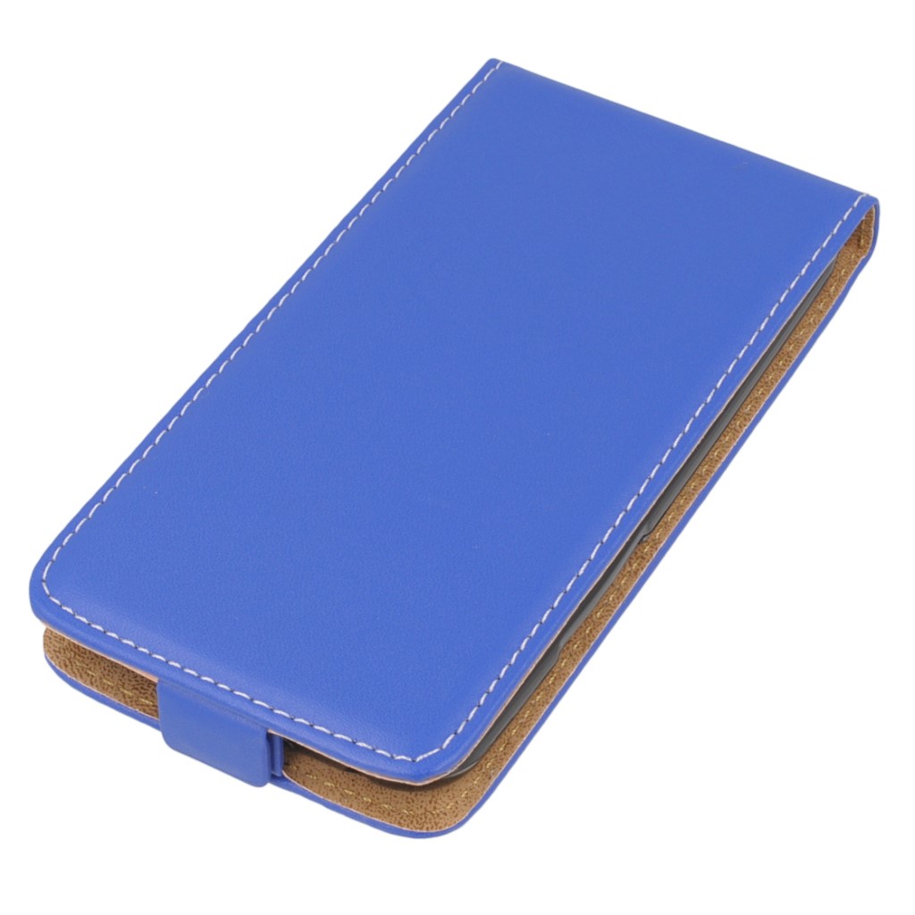 Pokrowiec z klapk na magnes Prestige Slim Flexi niebieski LG K4 / 2