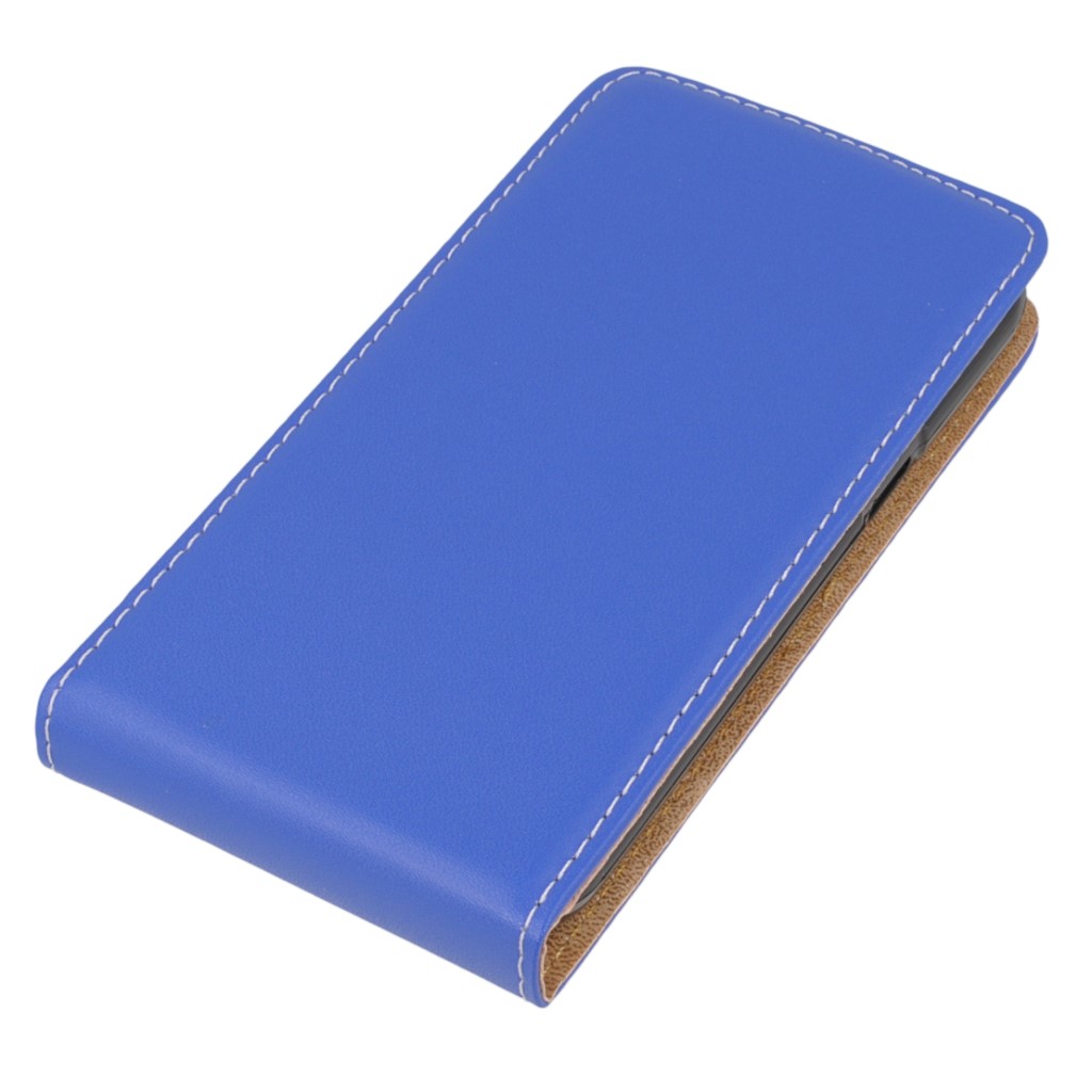 Pokrowiec z klapk na magnes Prestige Slim Flexi niebieski LG K4 / 3