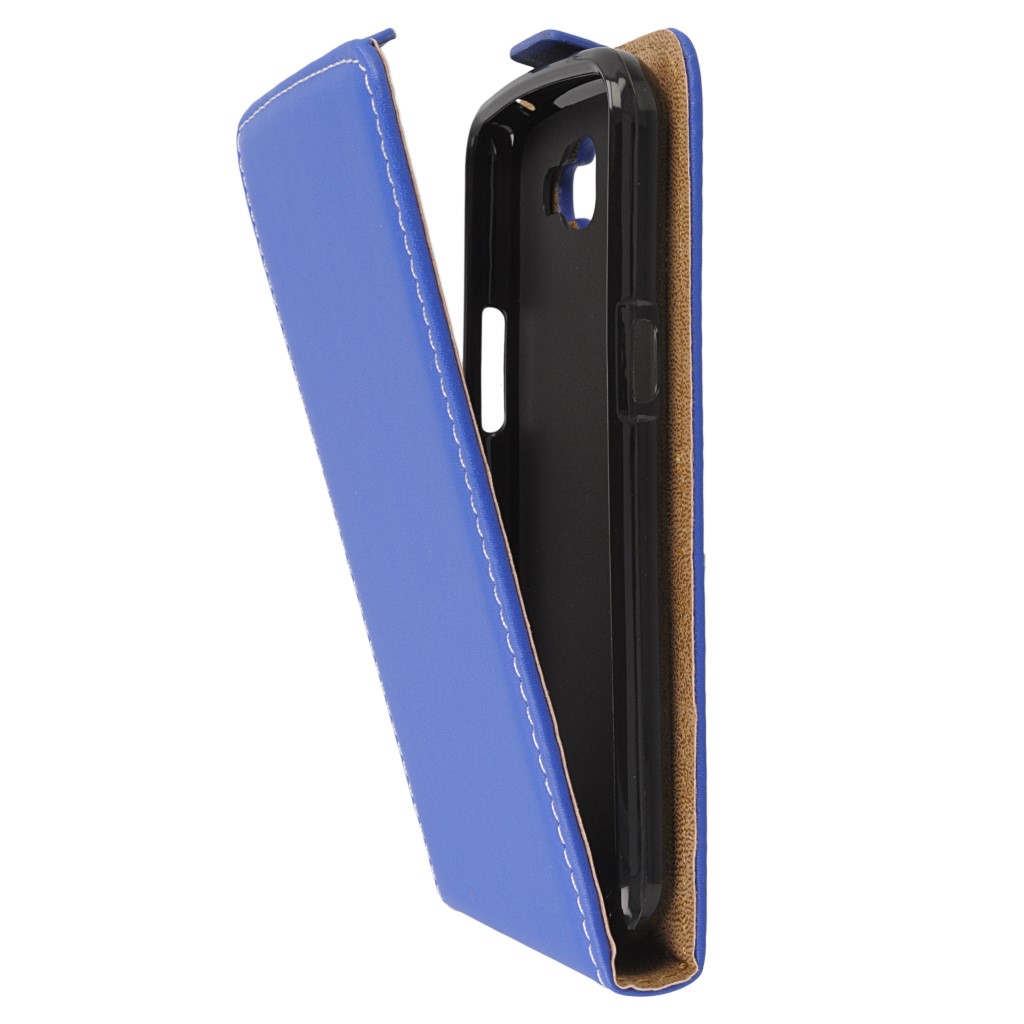 Pokrowiec z klapk na magnes Prestige Slim Flexi niebieski LG K4 / 7