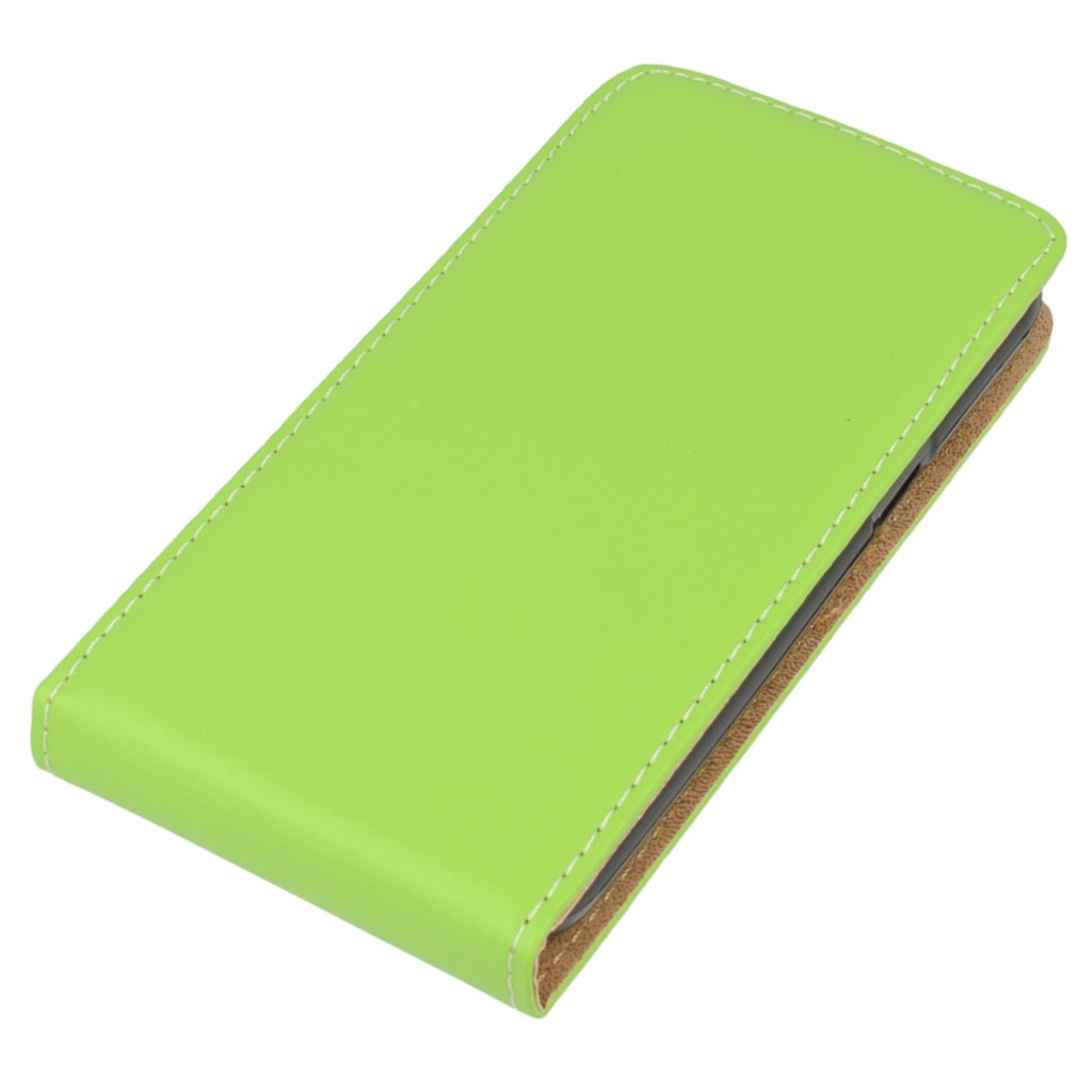 Pokrowiec z klapk na magnes Prestige Slim Flexi zielony LG K4 / 3