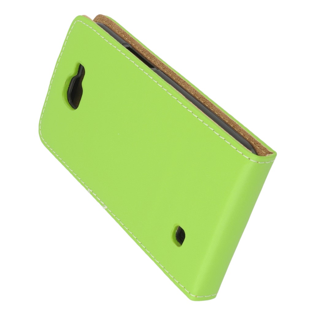 Pokrowiec z klapk na magnes Prestige Slim Flexi zielony LG K4 / 5