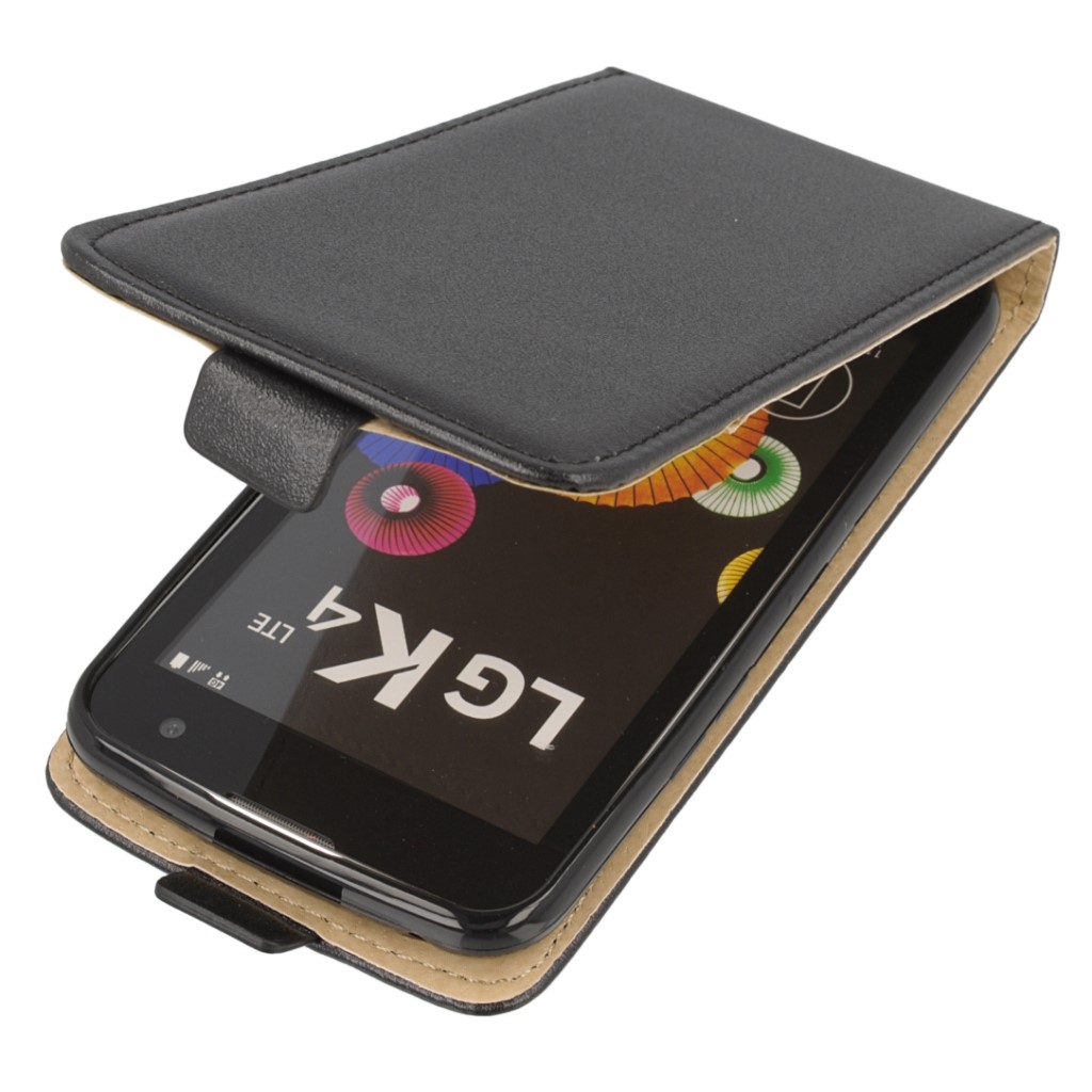 Pokrowiec z klapk na magnes Prestige Slim Flexi czarny LG K4