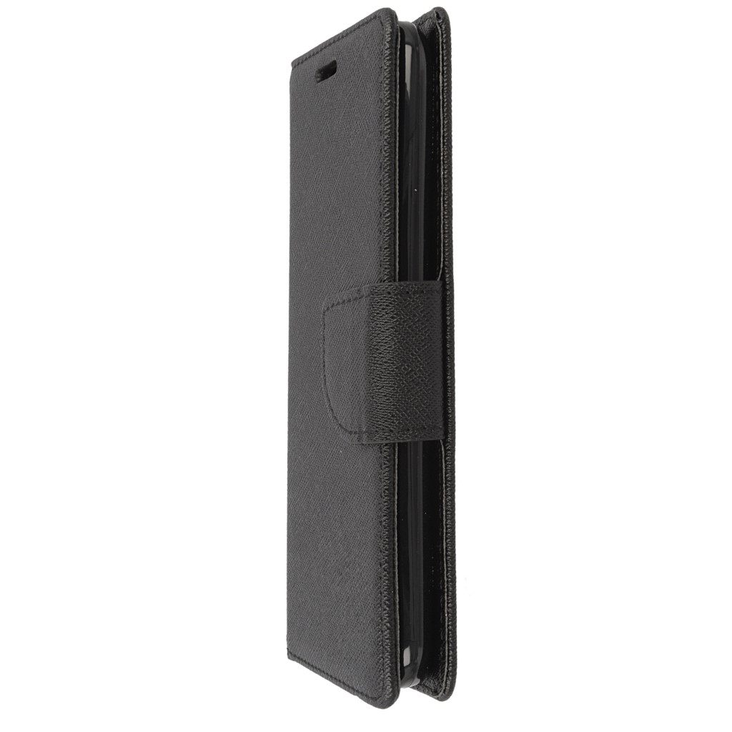 Pokrowiec etui z klapk na magnes Fancy Case czarne LG K7 / 8