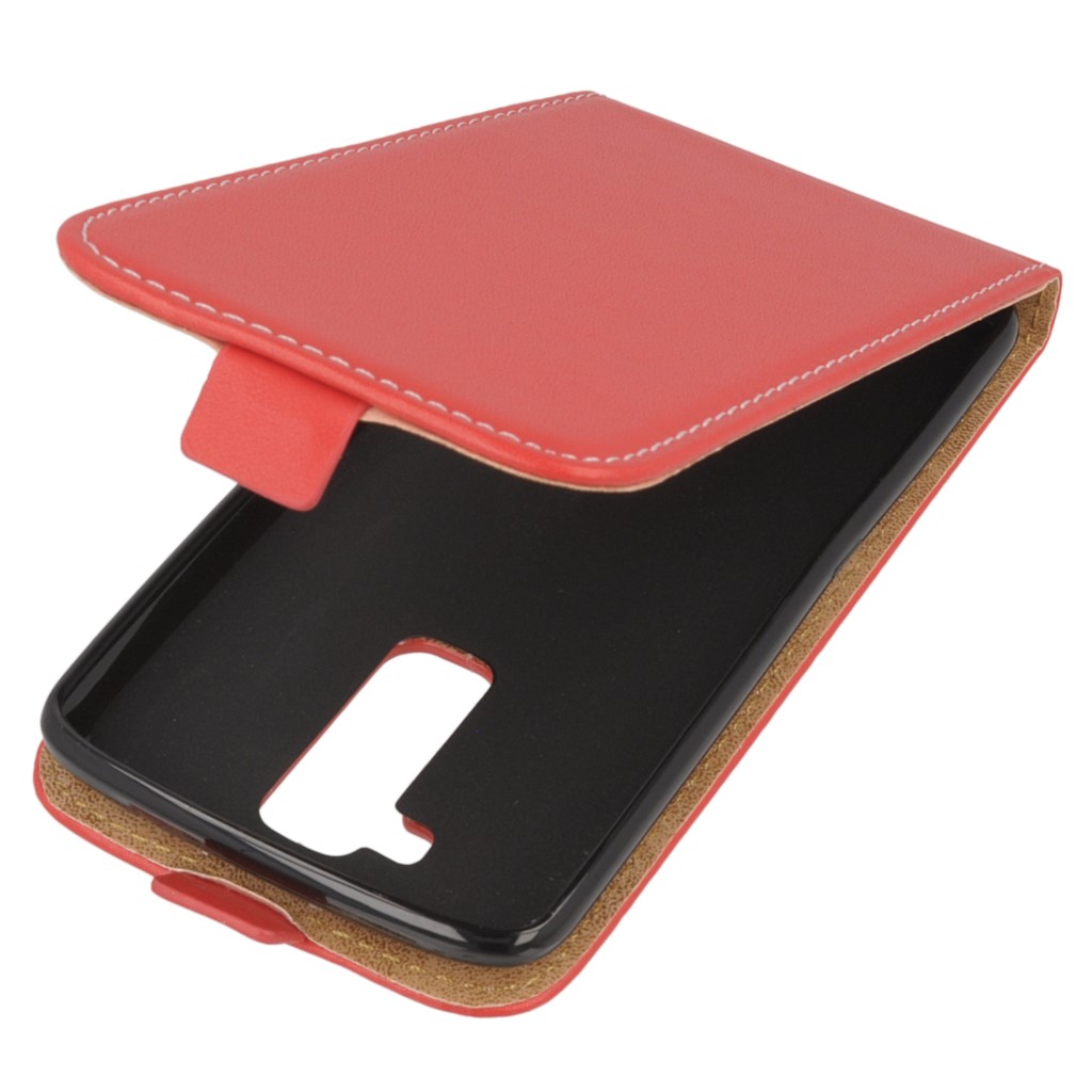 Pokrowiec z klapk na magnes Prestige Slim Flexi czerwony LG K7