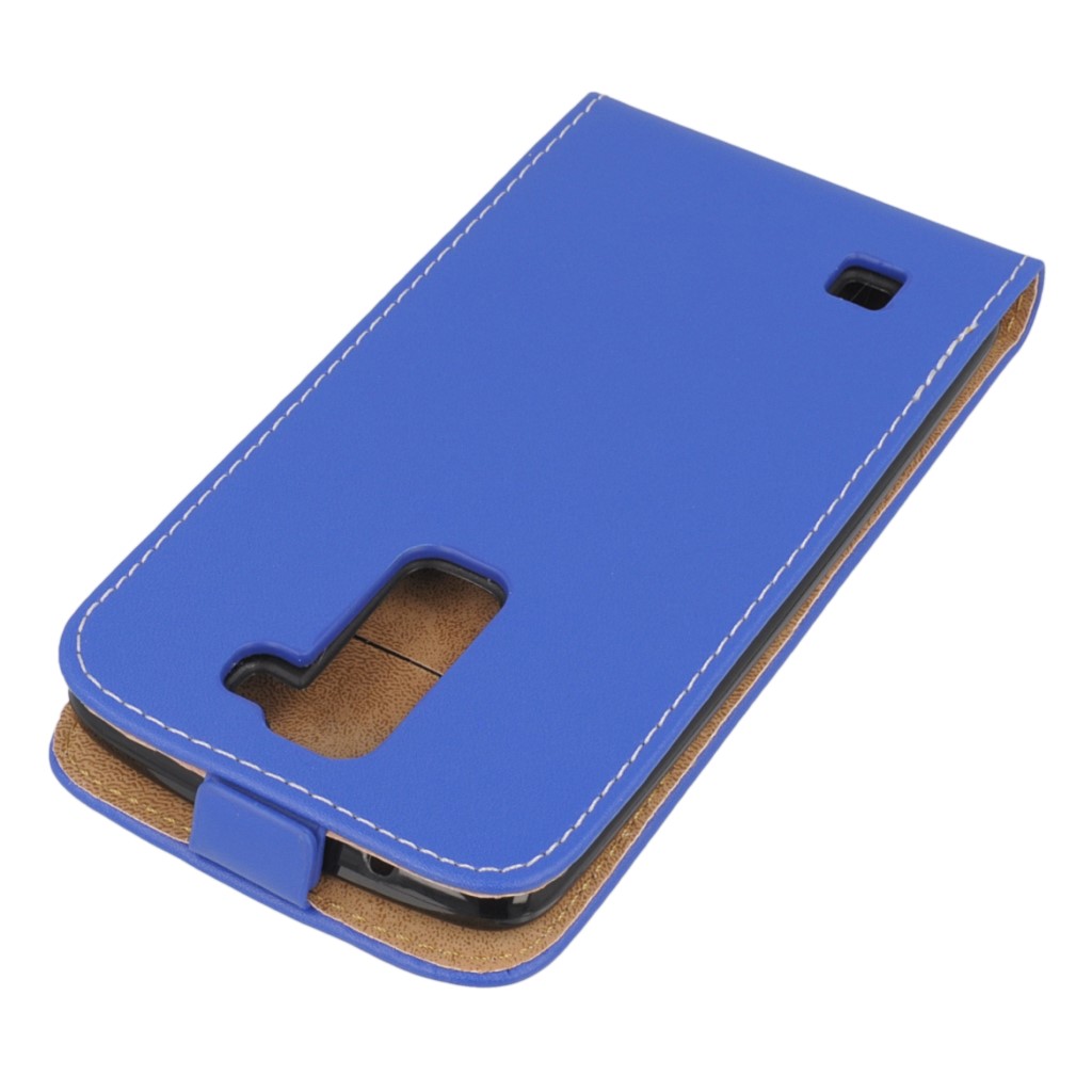 Pokrowiec z klapk na magnes Prestige Slim Flexi niebieski LG K7 / 4