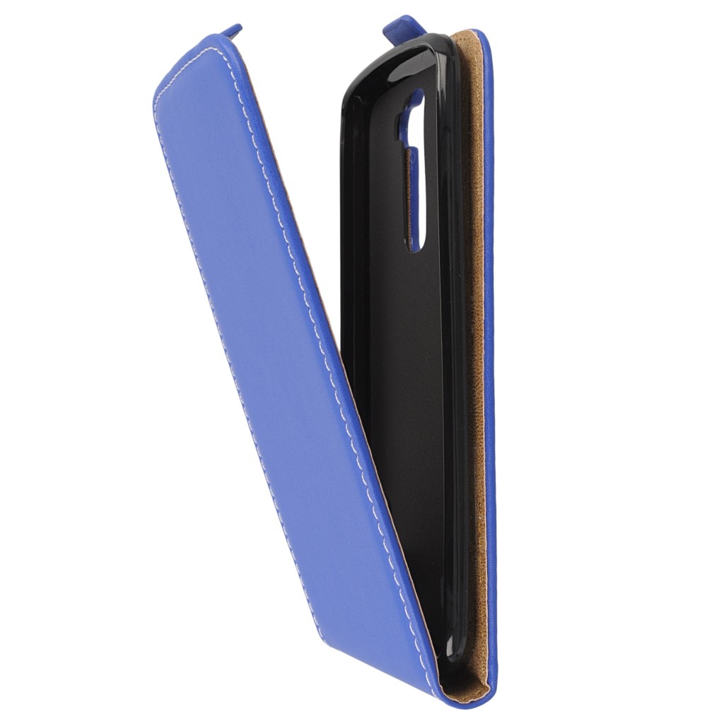 Pokrowiec z klapk na magnes Prestige Slim Flexi niebieski LG K7 / 7