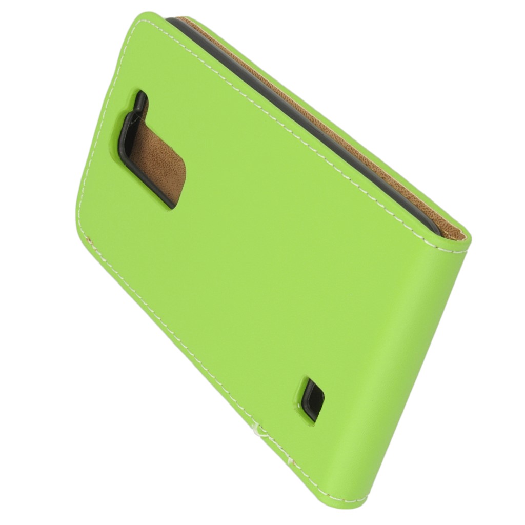 Pokrowiec z klapk na magnes Prestige Slim Flexi zielony LG K7 / 5