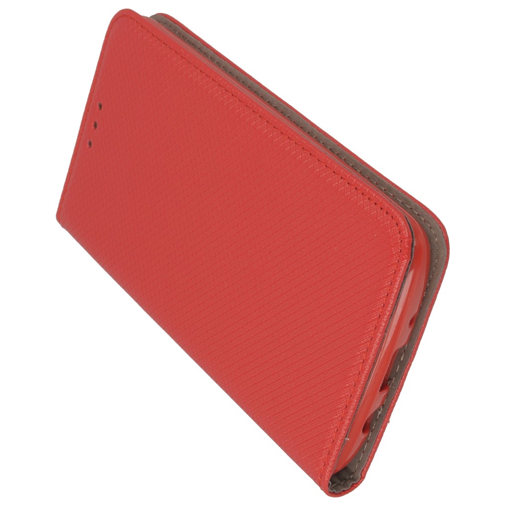 Pokrowiec etui z klapk Magnet Book czerwone SAMSUNG Galaxy J1 mini / 6