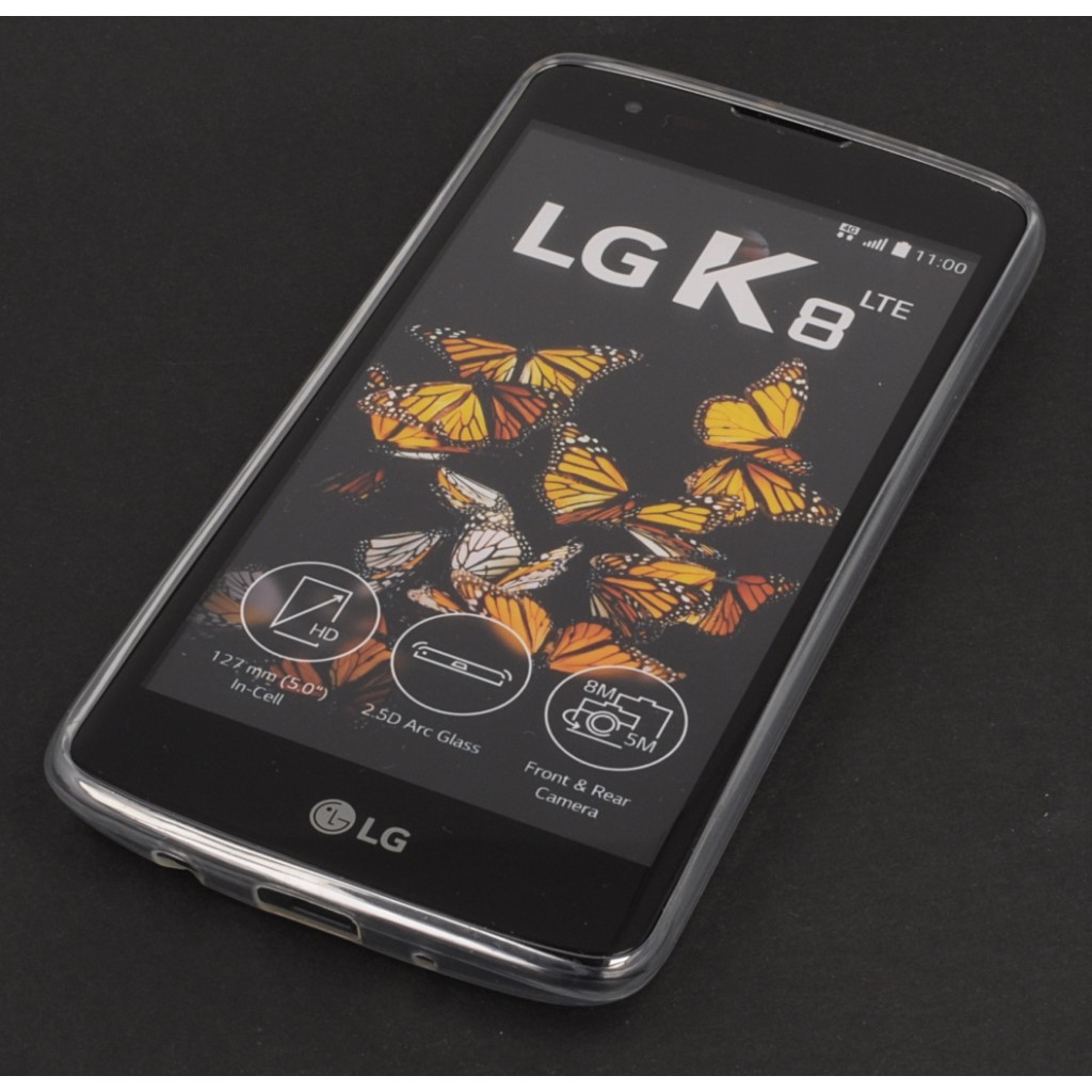 Pokrowiec silikonowe etui Back Case przeroczyste LG K8 / 3