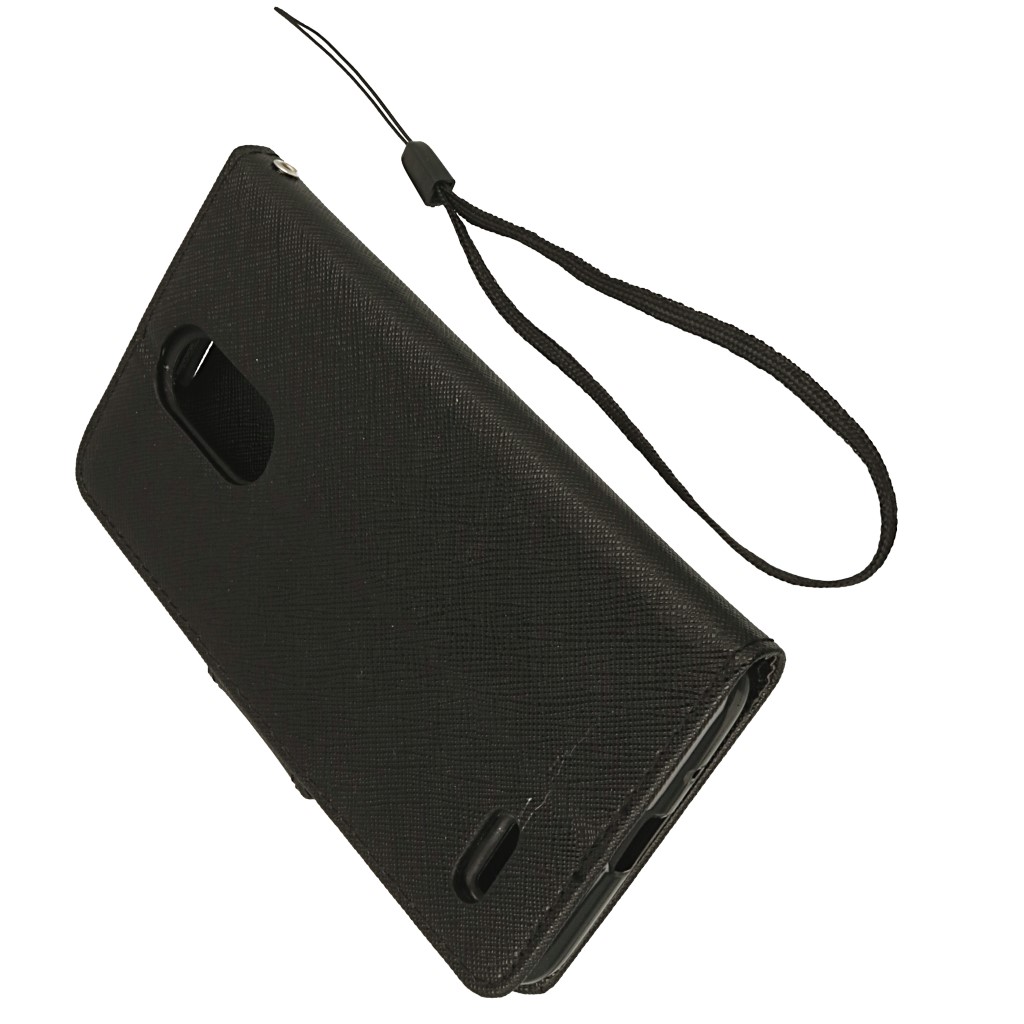 Pokrowiec etui z klapk na magnes Fancy Case czarne LG K9 Dual / 5