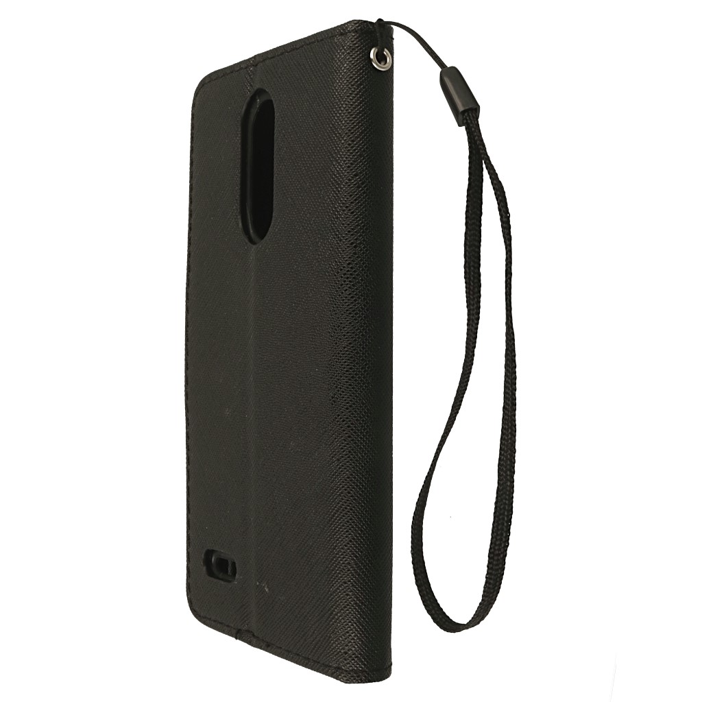 Pokrowiec etui z klapk na magnes Fancy Case czarne LG K9 Dual / 7