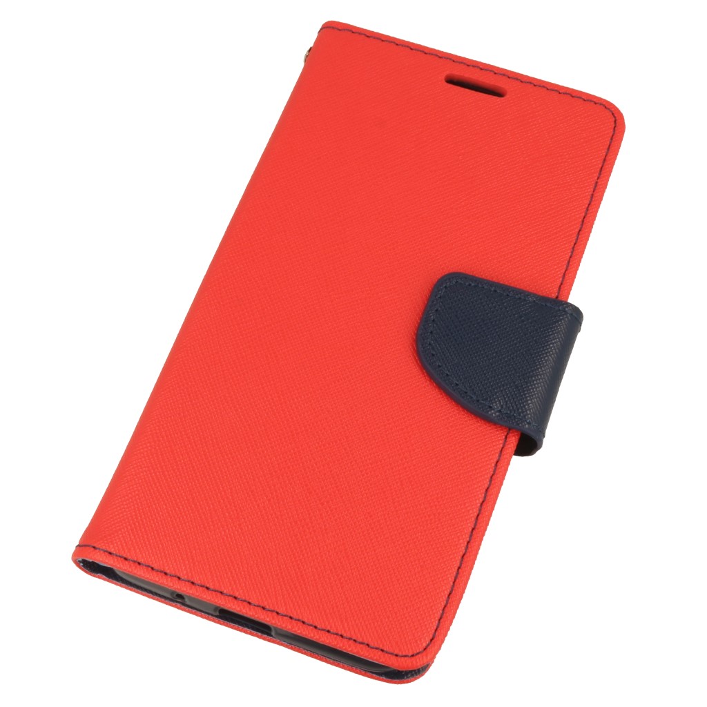Pokrowiec etui z klapk na magnes Fancy Case czerwono-granatowe LG K9 Dual / 2