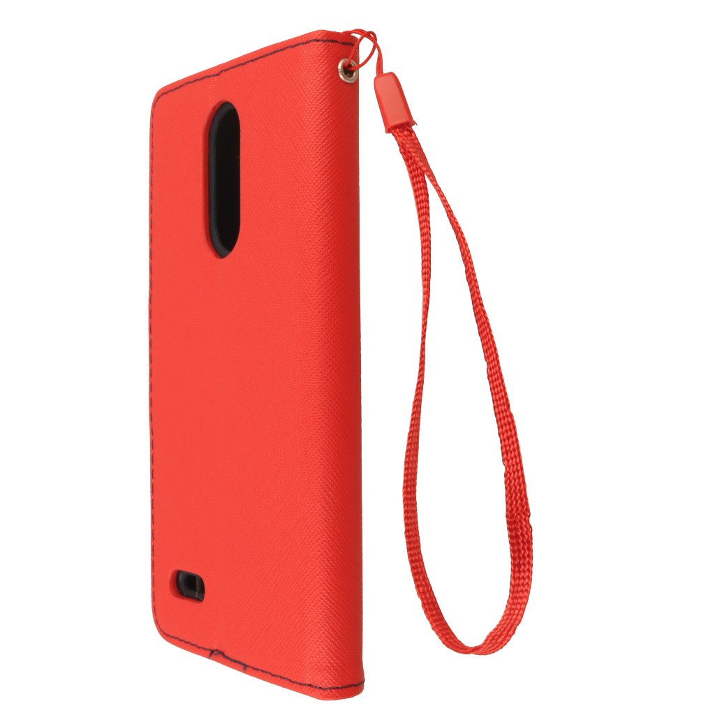 Pokrowiec etui z klapk na magnes Fancy Case czerwono-granatowe LG K9 Dual / 7