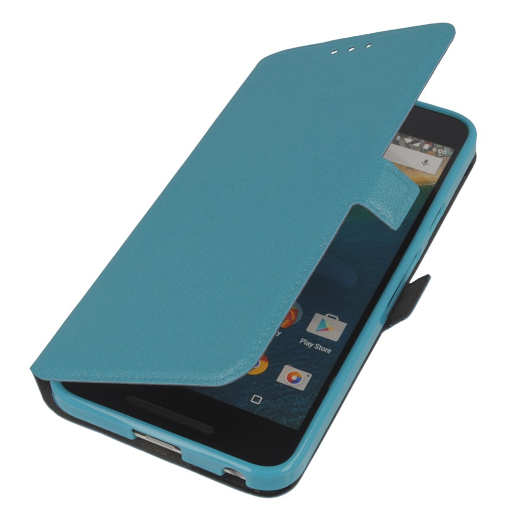 Pokrowiec etui Flexi Book niebieskie LG Nexus 5X