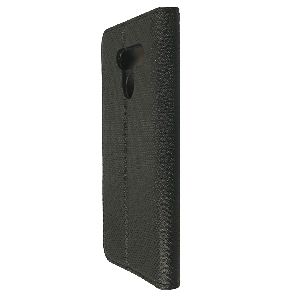 Pokrowiec etui z klapk Magnet Book czarne LG Q60 / 6