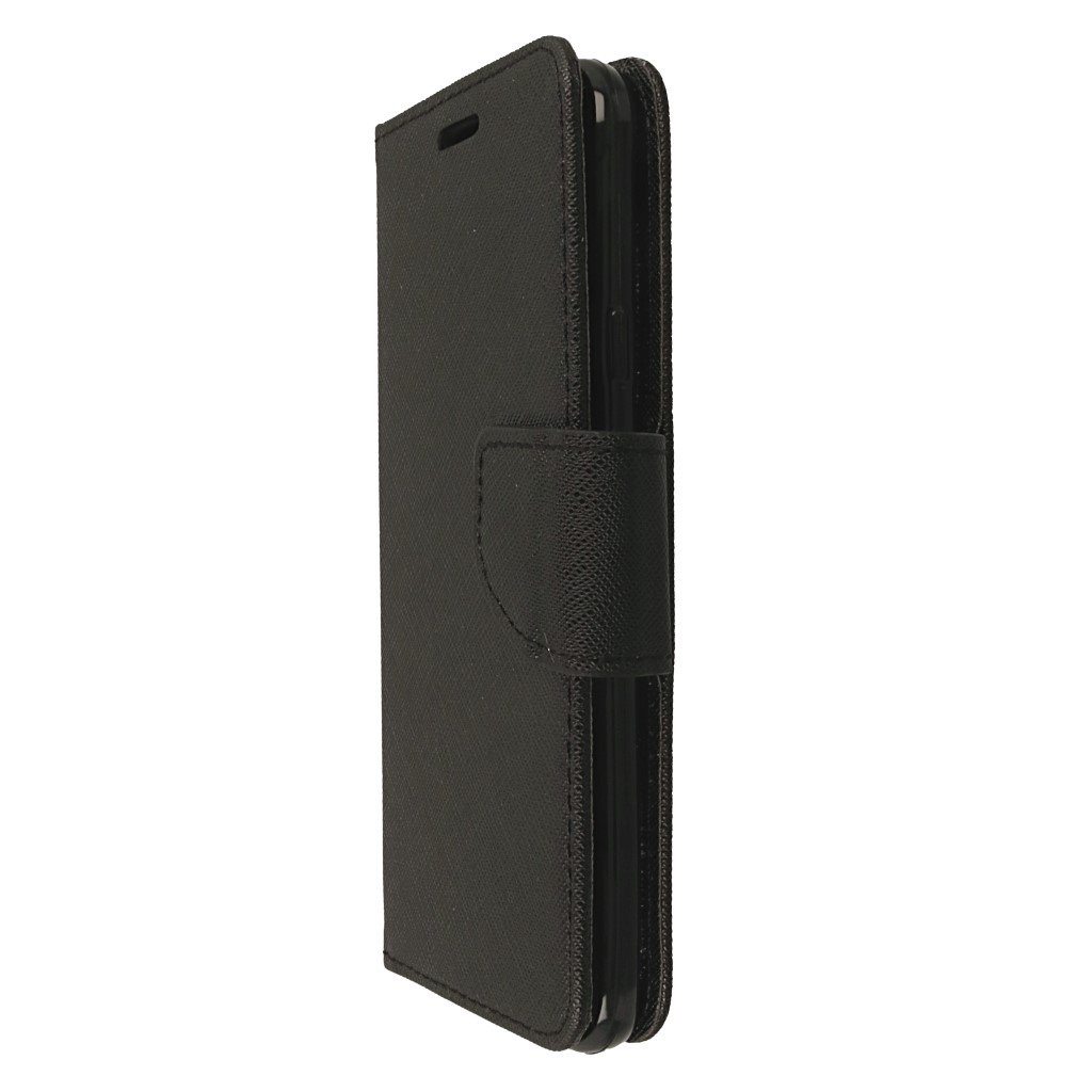 Pokrowiec etui z klapk na magnes Fancy Case czarne LG Q7 / 6