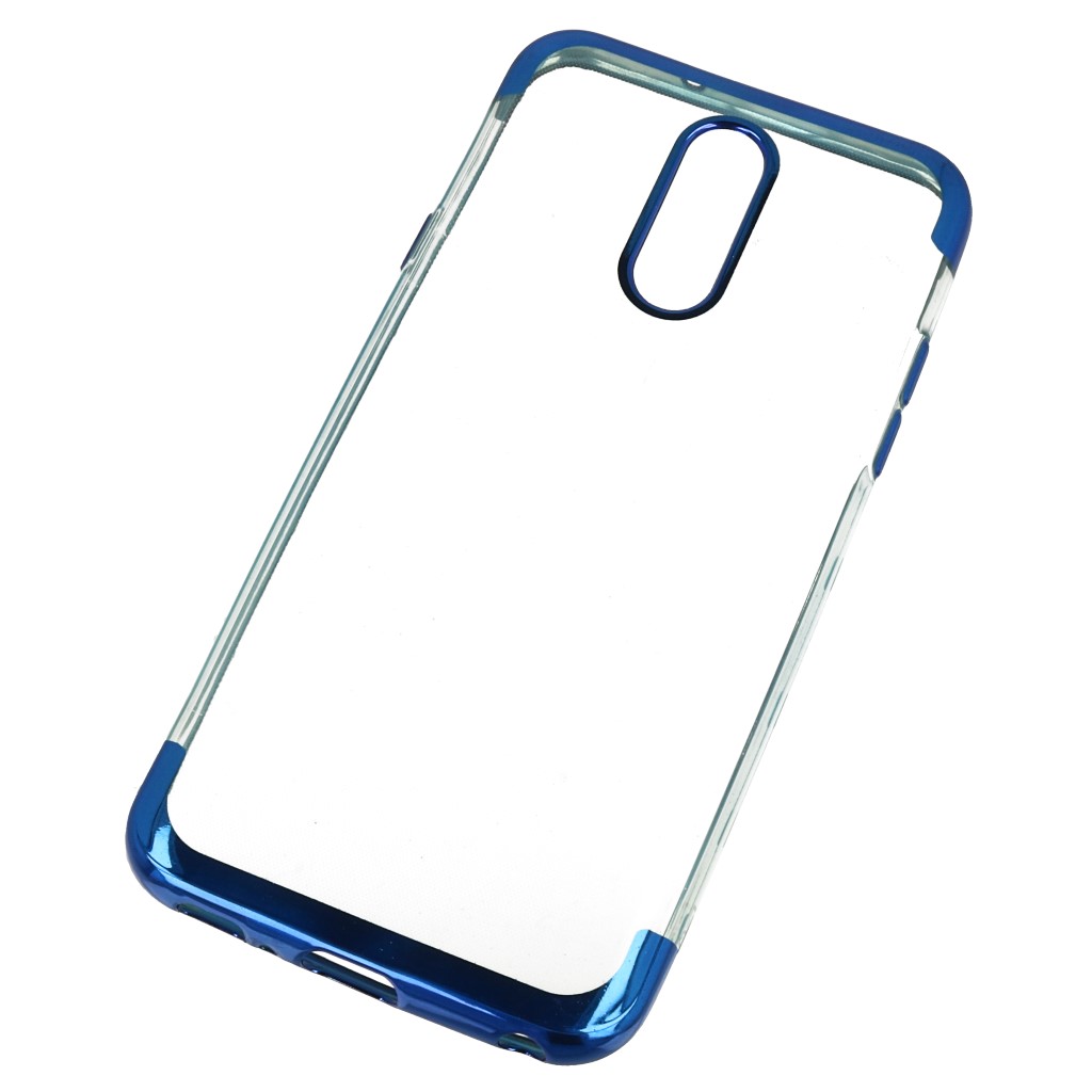 Pokrowiec etui silikonowe z ramk Elegance niebieskie LG Q7