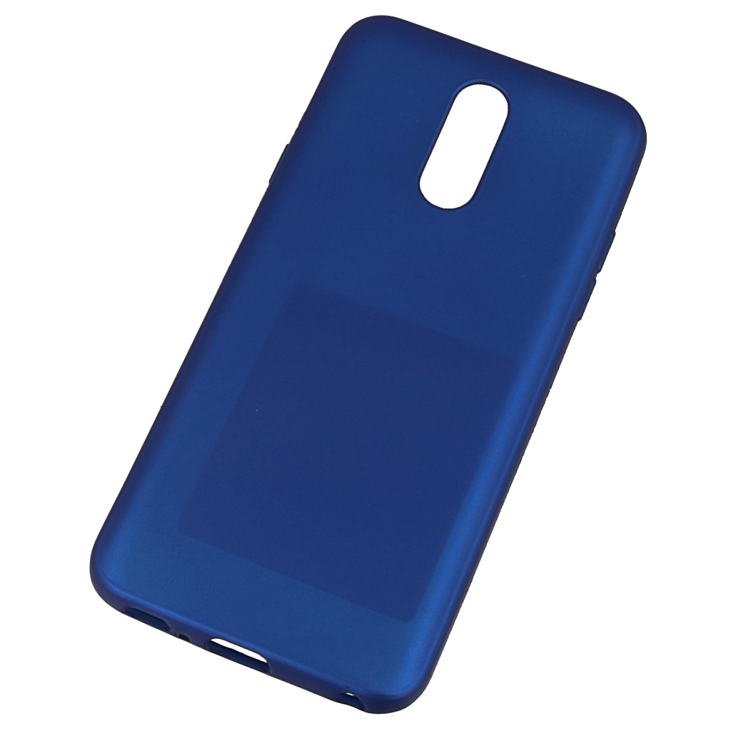 Pokrowiec etui silikonowe Jelly Case Mat niebieskie LG Q7