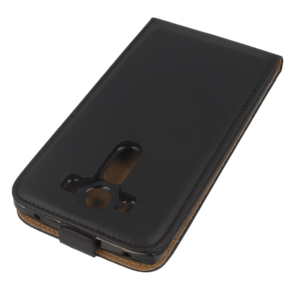 Pokrowiec z klapk na magnes Prestige Slim Flexi czarny SAMSUNG Galaxy Note 2 / 4