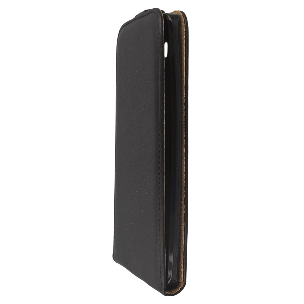 Pokrowiec z klapk na magnes Prestige Slim Flexi czarny Microsoft Lumia 950 XL / 6