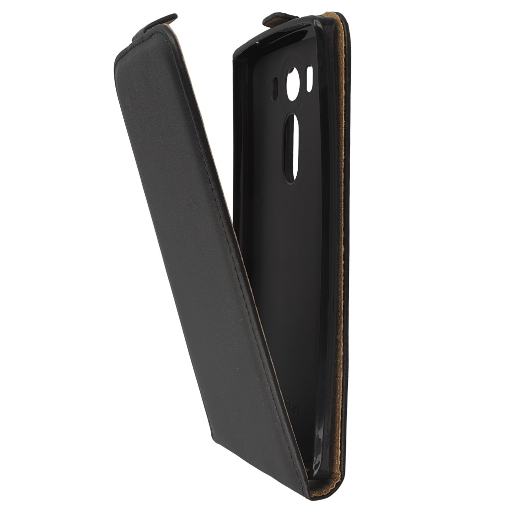 Pokrowiec z klapk na magnes Prestige Slim Flexi czarny Microsoft Lumia 950 XL / 7