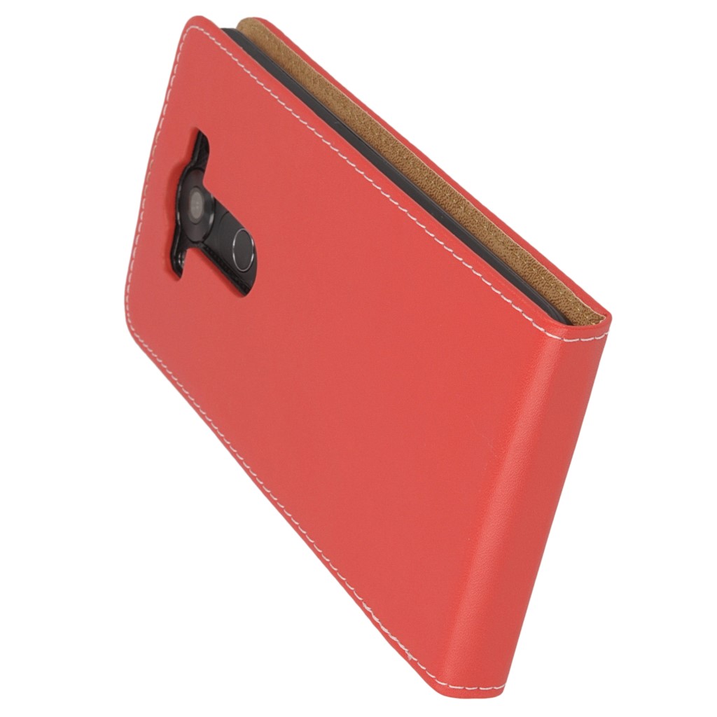 Pokrowiec z klapk na magnes Prestige Slim Flexi czerwony LG V10 / 4