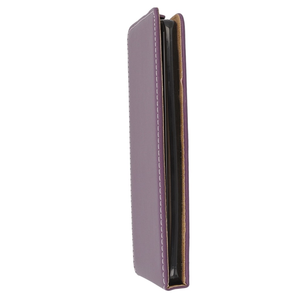 Pokrowiec z klapk na magnes Prestige Slim Flexi fioletowy LG V10 / 6