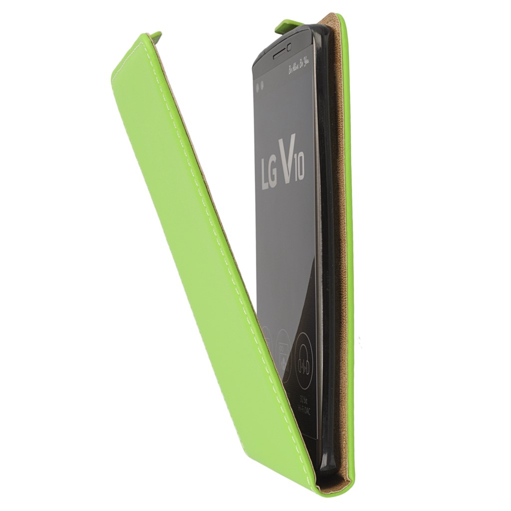 Pokrowiec z klapk na magnes Prestige Slim Flexi zielony LG V10 / 6