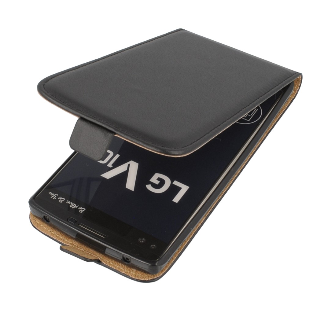 Pokrowiec z klapk na magnes Prestige Slim Flexi czarny SAMSUNG Galaxy Note 2