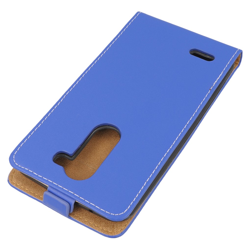 Pokrowiec z klapk na magnes Prestige Slim Flexi niebieski LG X mach / 3