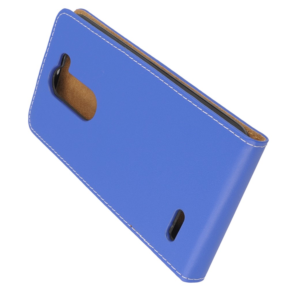 Pokrowiec z klapk na magnes Prestige Slim Flexi niebieski LG X mach / 4
