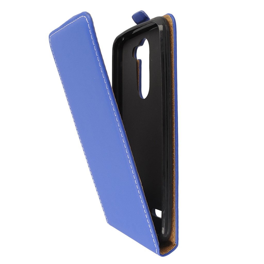 Pokrowiec z klapk na magnes Prestige Slim Flexi niebieski LG X mach / 5
