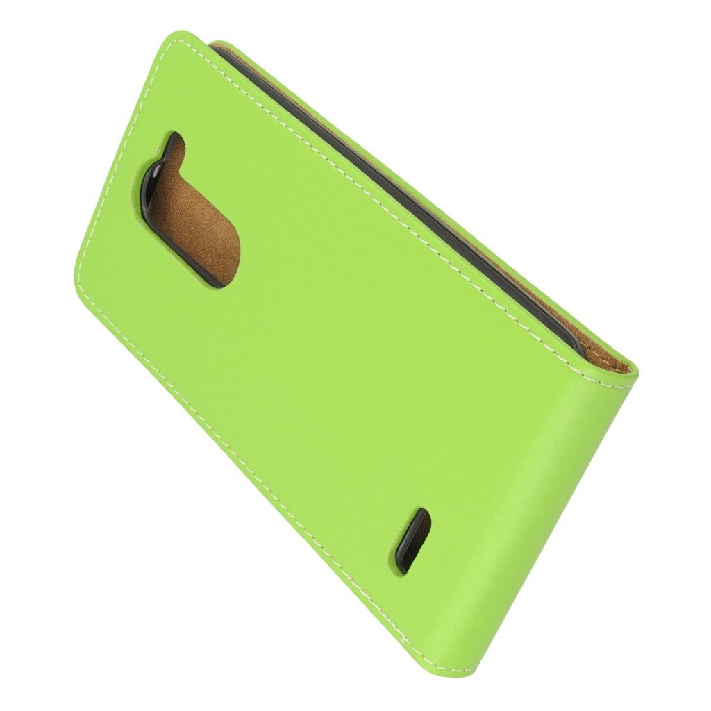 Pokrowiec z klapk na magnes Prestige Slim Flexi zielony LG X mach / 4