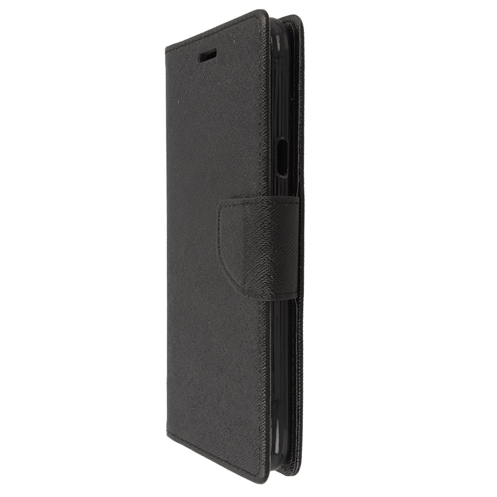Pokrowiec etui z klapk na magnes Fancy Case czarne LG X Power 2 / 5