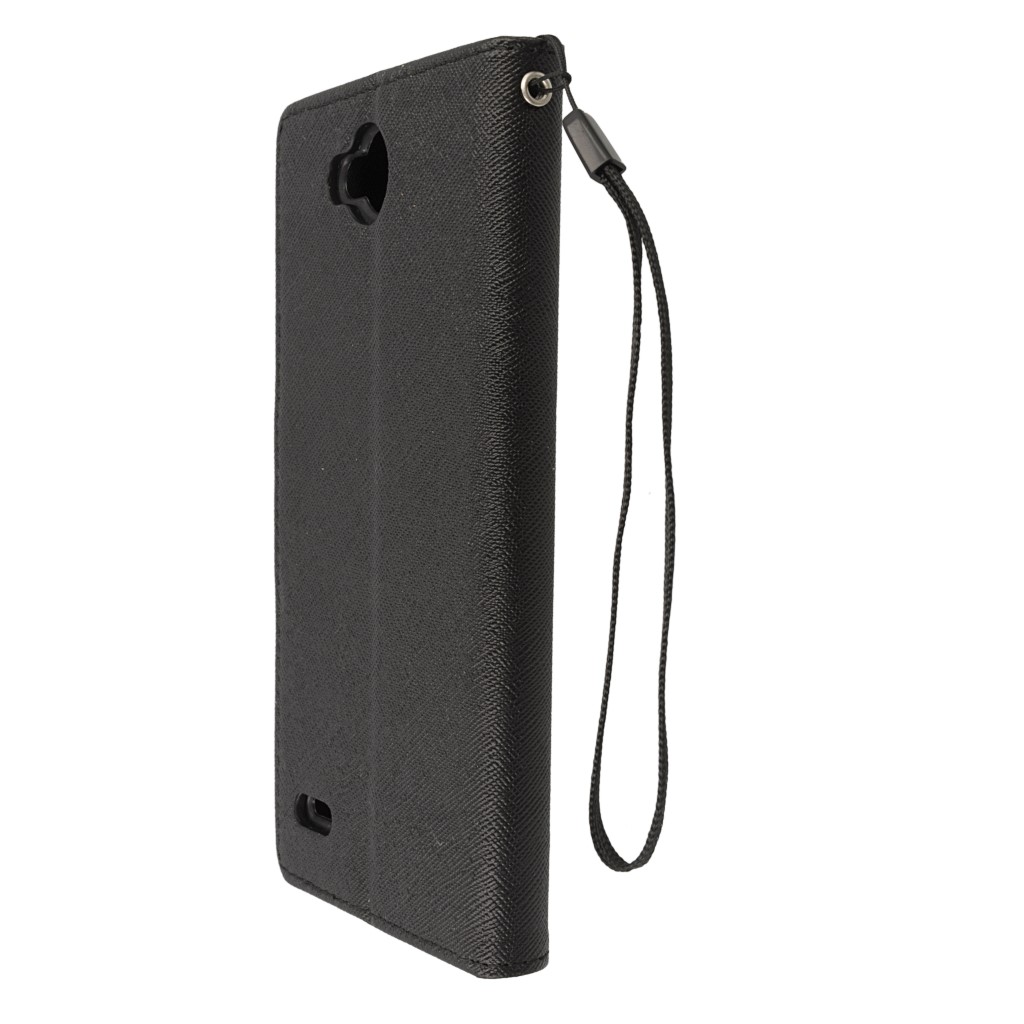 Pokrowiec etui z klapk na magnes Fancy Case czarne LG X Power 2 / 6