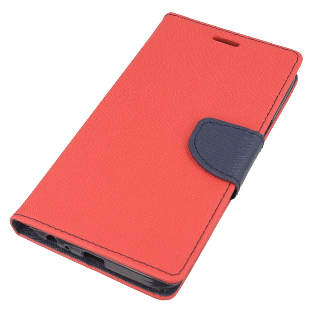 Pokrowiec etui z klapk na magnes Fancy Case czerwono-granatowe LG X Power 2 / 2