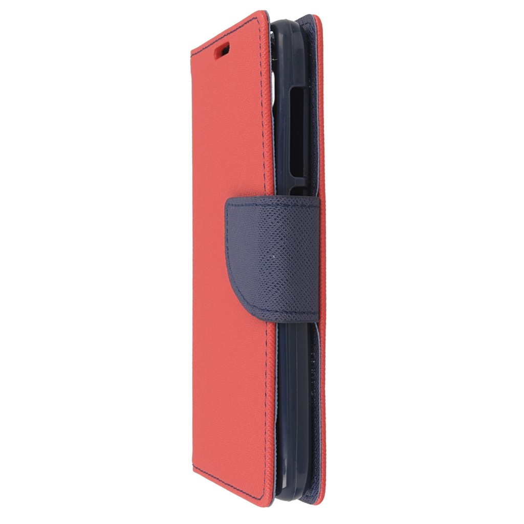 Pokrowiec etui z klapk na magnes Fancy Case czerwono-granatowe Lenovo A536 / 9