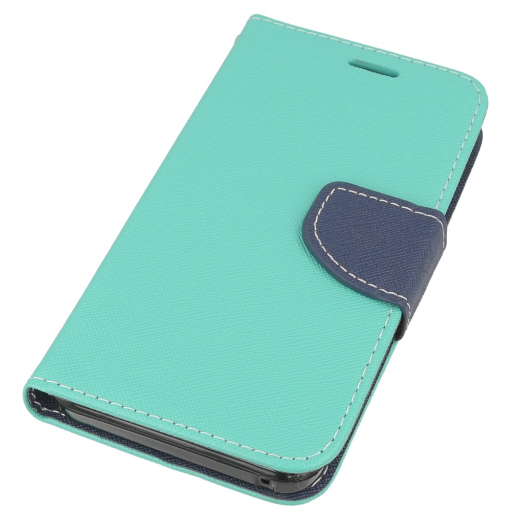 Pokrowiec etui z klapk� na magnes Fancy Case mi�towo-granatowe Lenovo Vibe K5 / 2