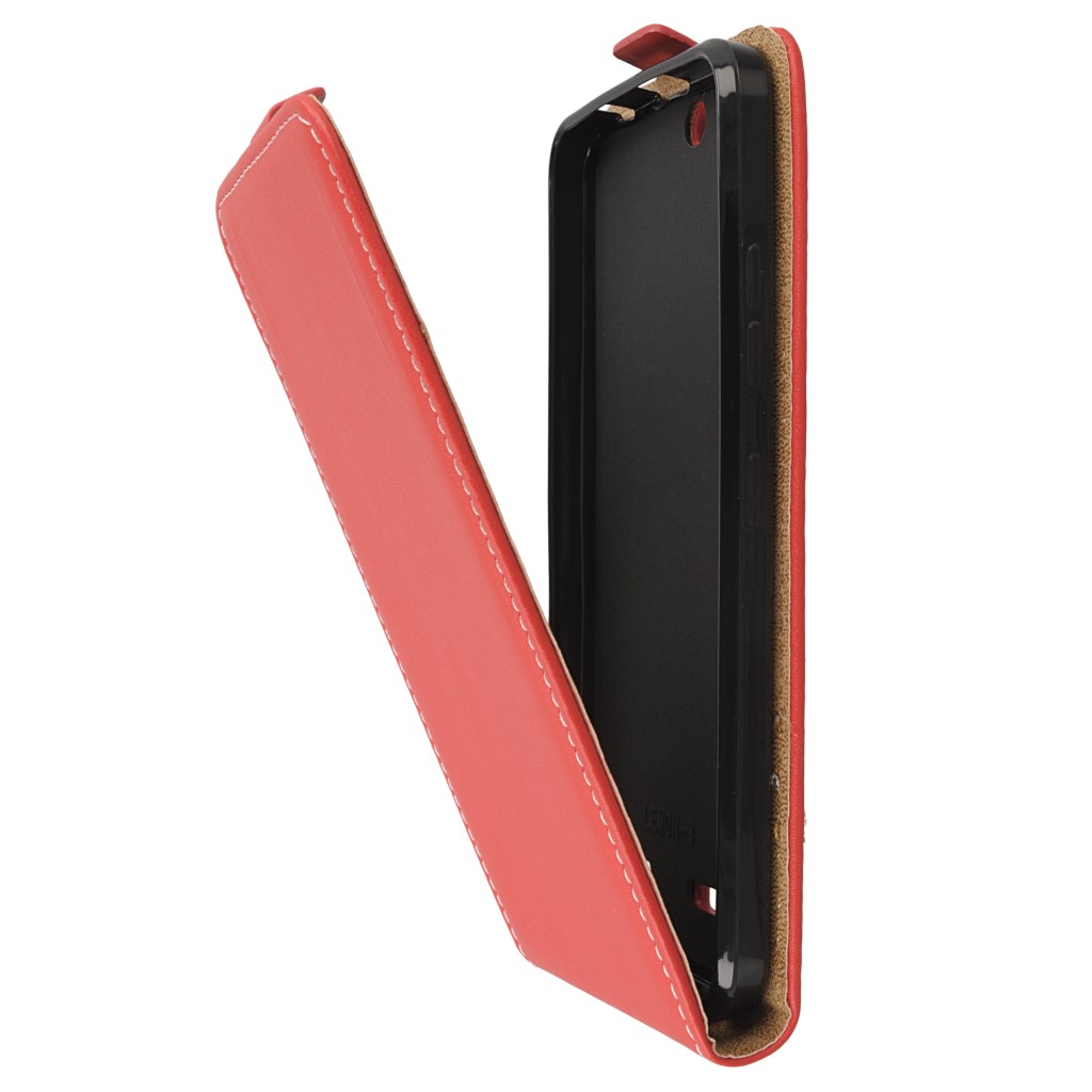 Pokrowiec z klapk na magnes Prestige Slim Flexi czerwony Lenovo Vibe K5 / 8