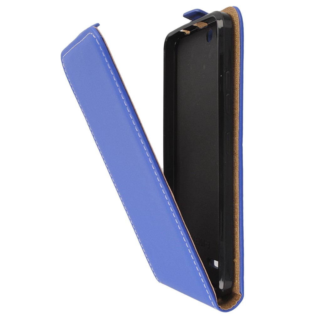 Pokrowiec z klapk na magnes Prestige Slim Flexi niebieski Lenovo Vibe K5 / 7