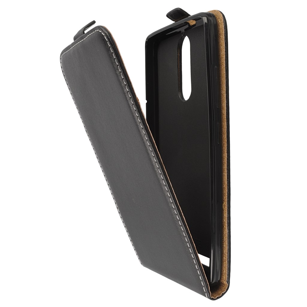 Pokrowiec z klapk na magnes Prestige Slim Flexi czarny Lenovo K5 Note / 7