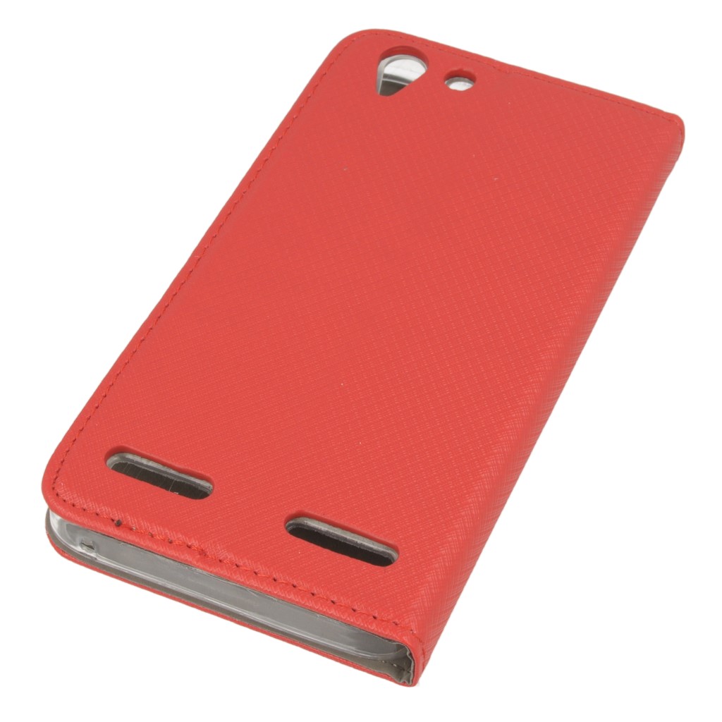 Pokrowiec etui z klapk� Magnet Book czerwone Lenovo Vibe K5 / 3