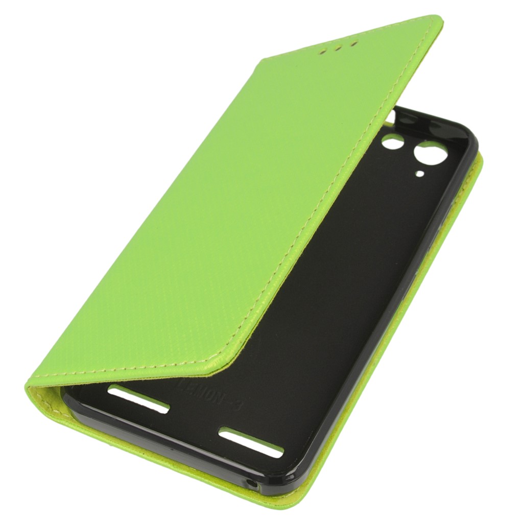 Pokrowiec etui z klapk Magnet Book zielone Lenovo Vibe K5