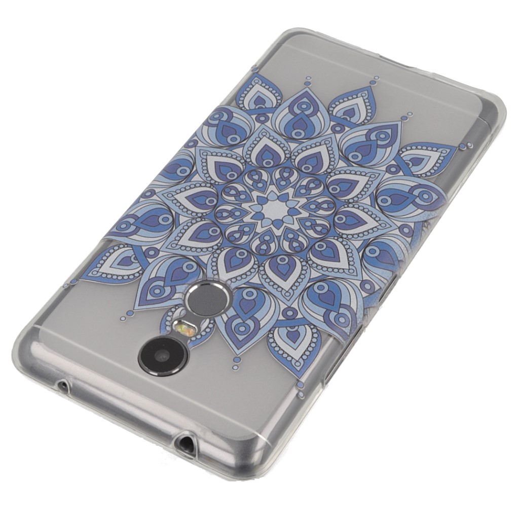 Pokrowiec etui silikonowe wzr Kwiat Mandala niebieski Xiaomi Redmi 5 Plus / 3