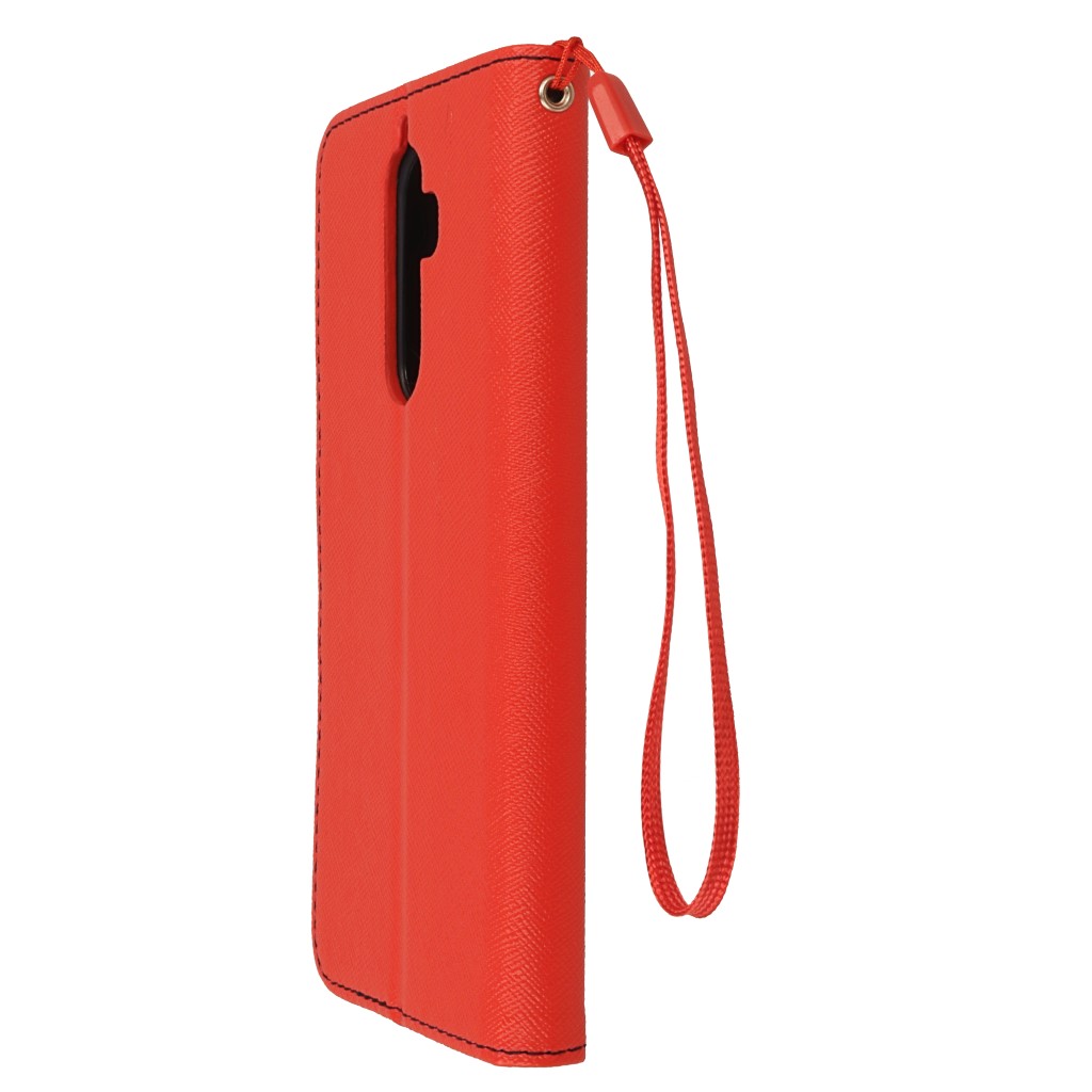 Pokrowiec etui z klapk na magnes Fancy Case czerwono-granatowe Lenovo K8 Note / 5
