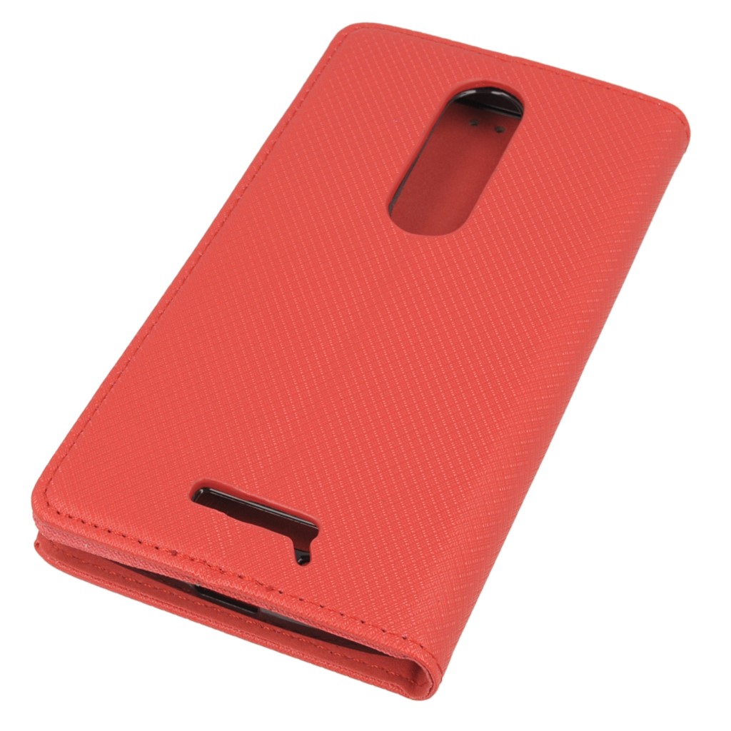 Pokrowiec etui z klapk Magnet Book czerwone Lenovo Moto X Force / 3